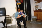 Sam 182.jpg: 1995/02/01 - Sam's 4th Birthday and Scott's 71st Birthday - 1995